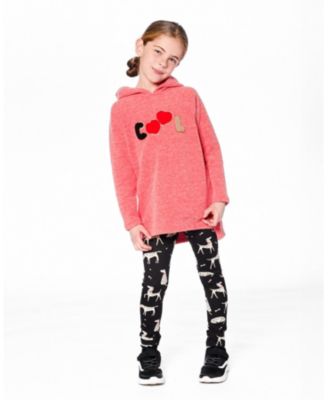 Toddler Girls Ultra Soft Hooded Tunic Coral - Toddler|Child