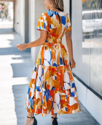 Women's In No Order Abstract Maxi Beach Dress