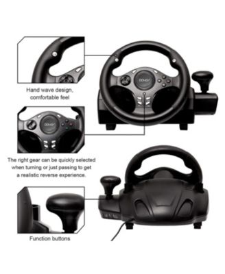 PC Racing Wheel with Pedals & Shifter – 270° Rotation, Dual Vibration, Compatible with PS4, Xbox One, Xbox Series X|S, PS3, Switch & Android
