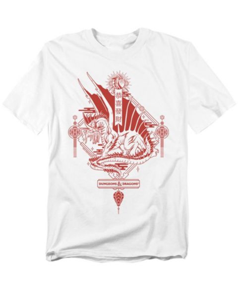 Мужская футболка D&D Dungeons And Dragons Year Of The Dragon Red Lantern, цвет: Белый