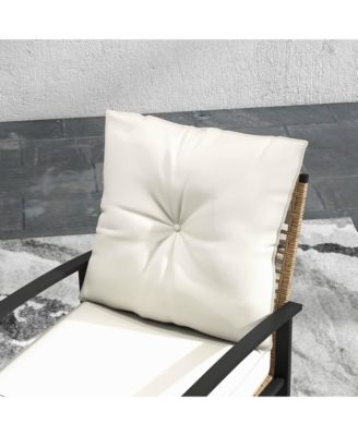 3 Pieces Bistro Set with Rat Rocking Chairs & Table Dark