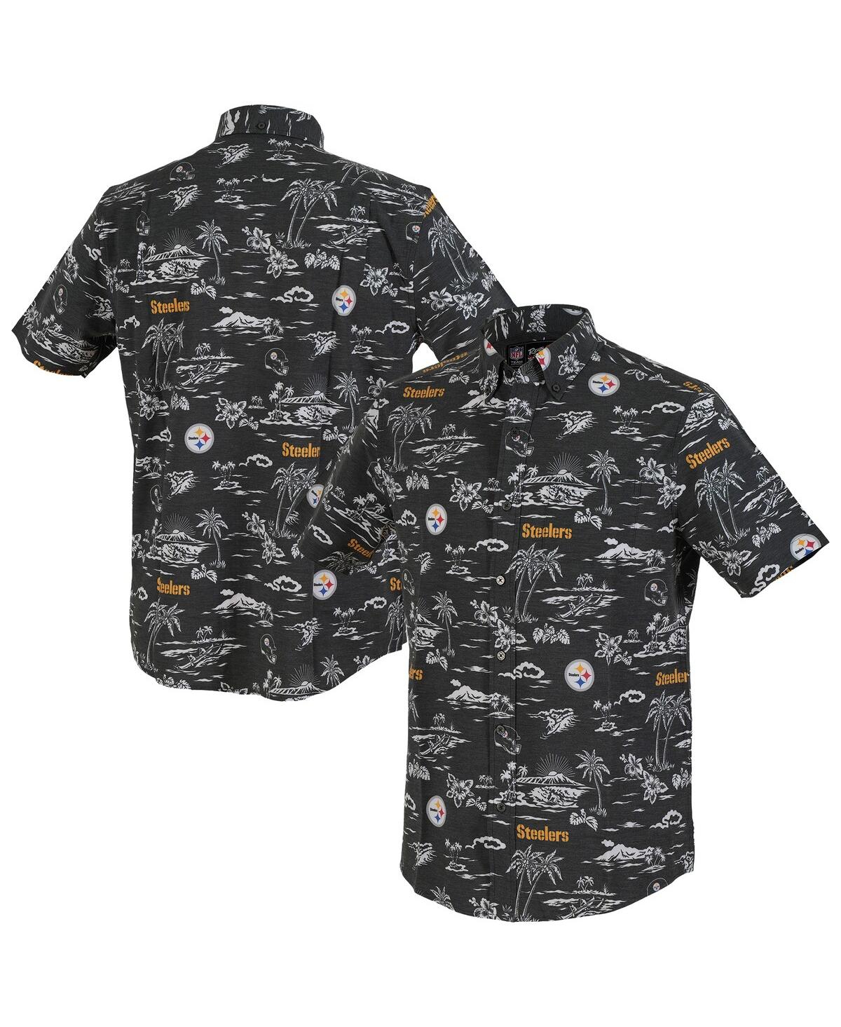 Men's Black Pittsburgh Steelers Kekai Performance Button-Down Shirt - Black