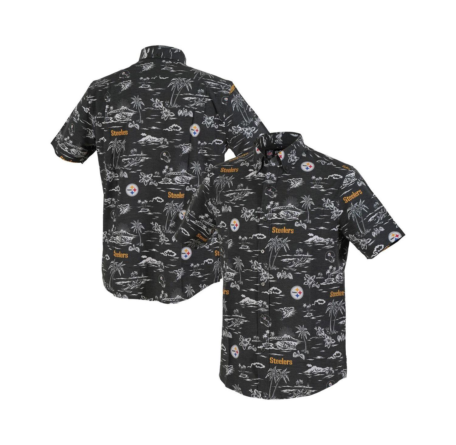 Men's Black Pittsburgh Steelers Kekai Performance Button-Down Shirt