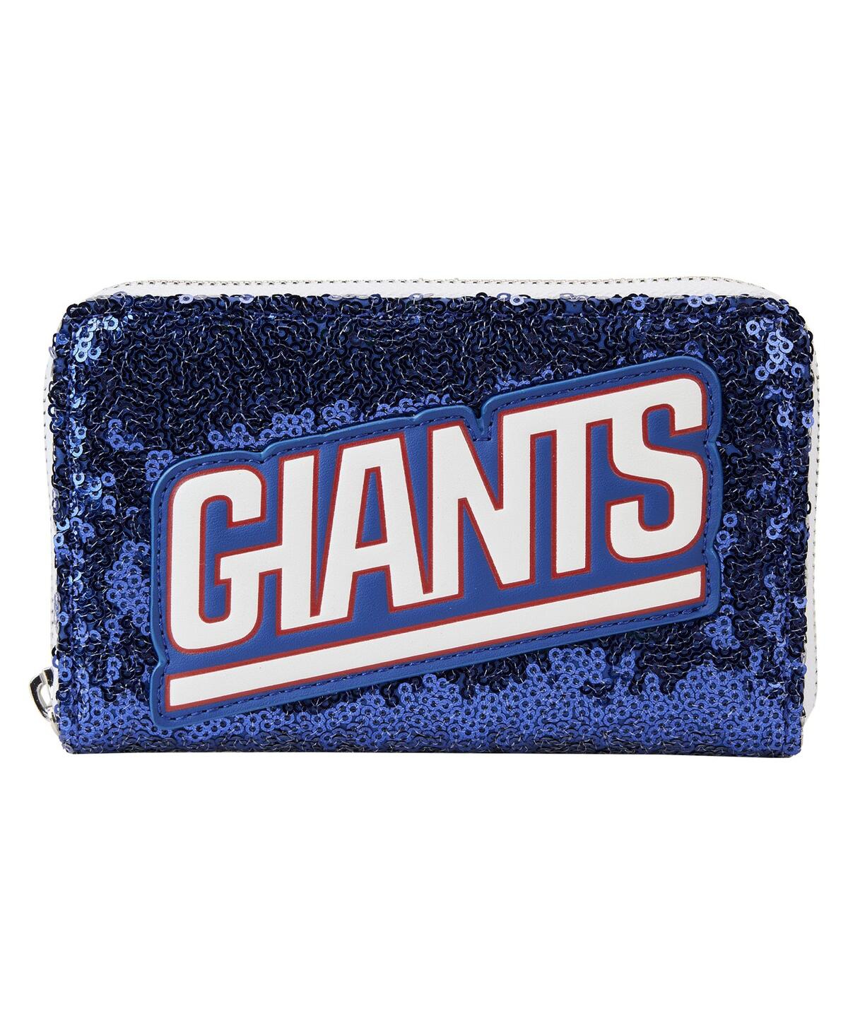 Loungefly New York Giants Sequin Zip-around Wallet In Transparent
