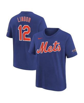 Nike - Big Boys and Girls Francisco Lindor Royal New York Mets 2025 MLB All-Star Edition Name Number T-Shirt