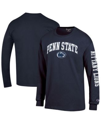 Champion - Men's Navy Penn State Nittany Lions Arch Over Logo 2-Hit Long Sleeve T-Shirt