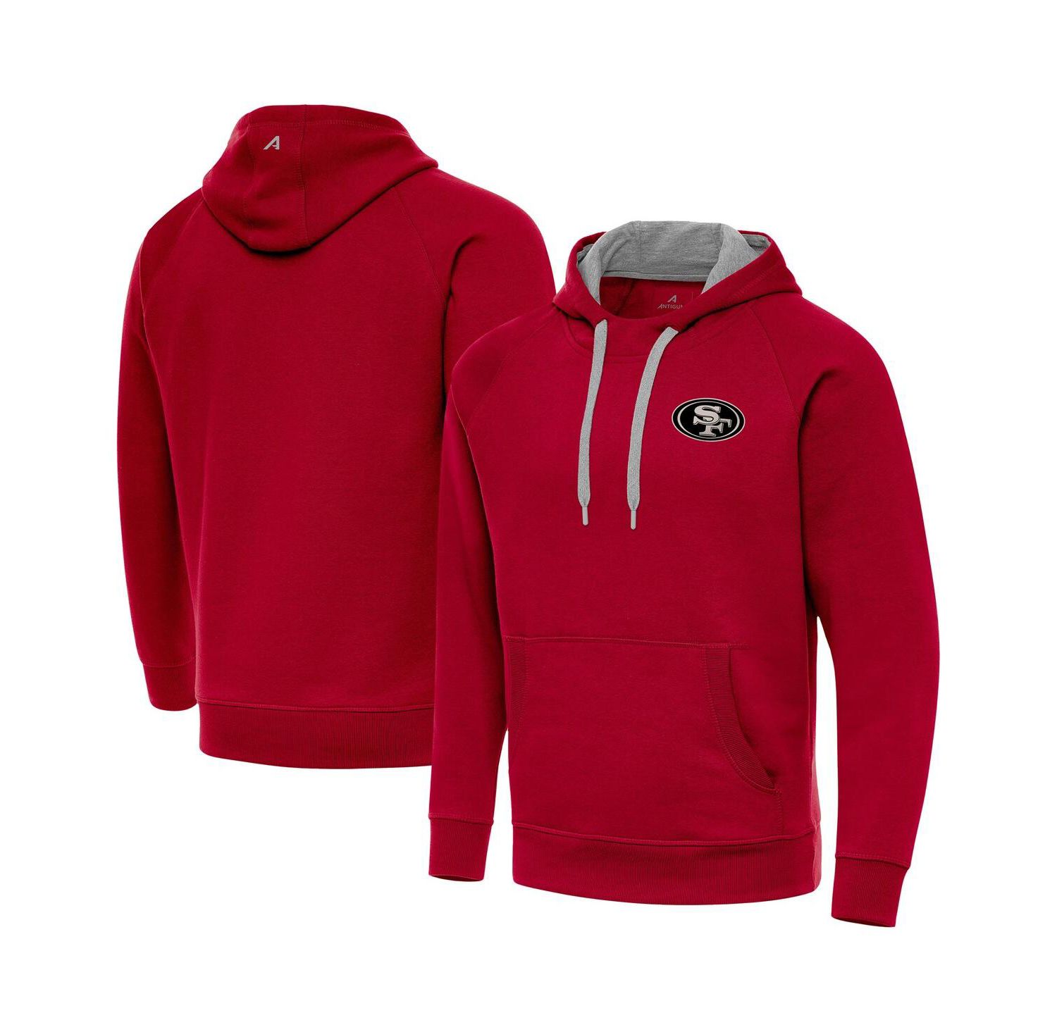 Men's Scarlet San Francisco 49ers Brushed Carbon Victory Pullover Hoodie