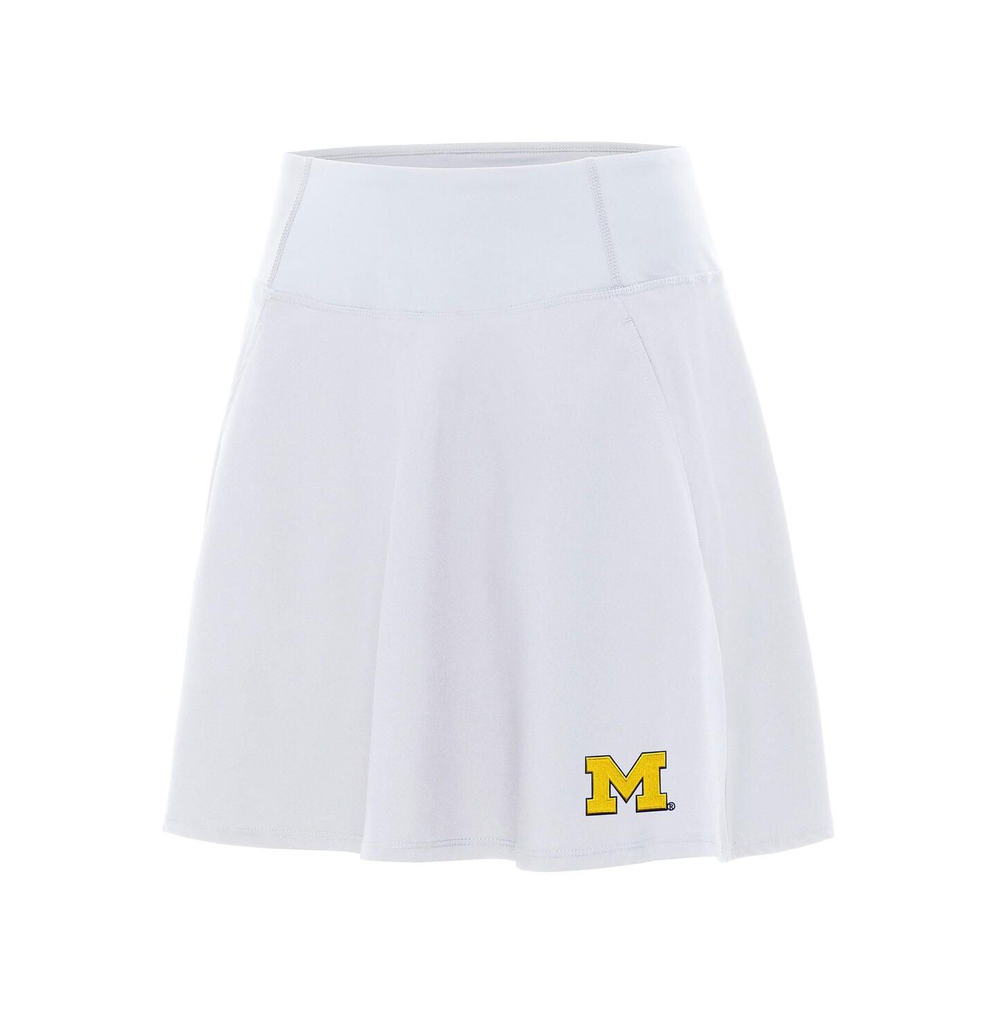 Женская юбка-шорты Antigua White Michigan Wolverines Chip Skort — фото 1