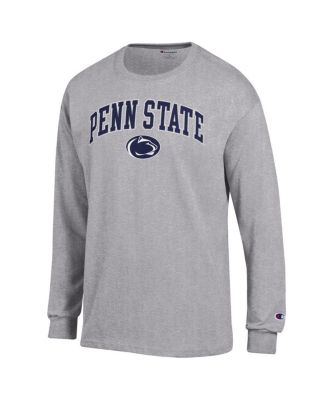 Men's Heather Gray Penn State Nittany Lions Arch Over Logo Long Sleeve T-Shirt