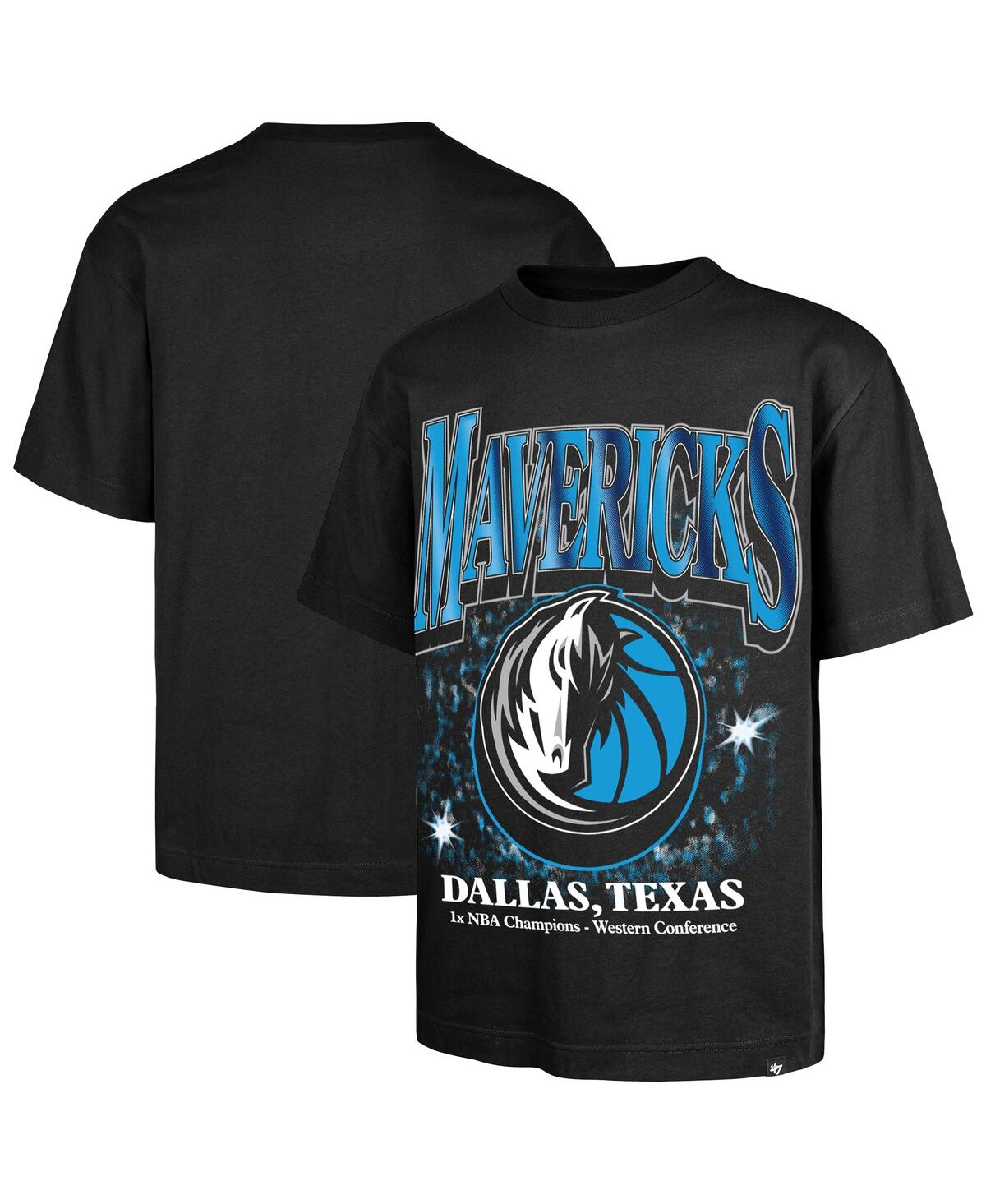 Men's Black Dallas Mavericks Past Champs Collection Flashbulb Foundation T-Shirt - Black