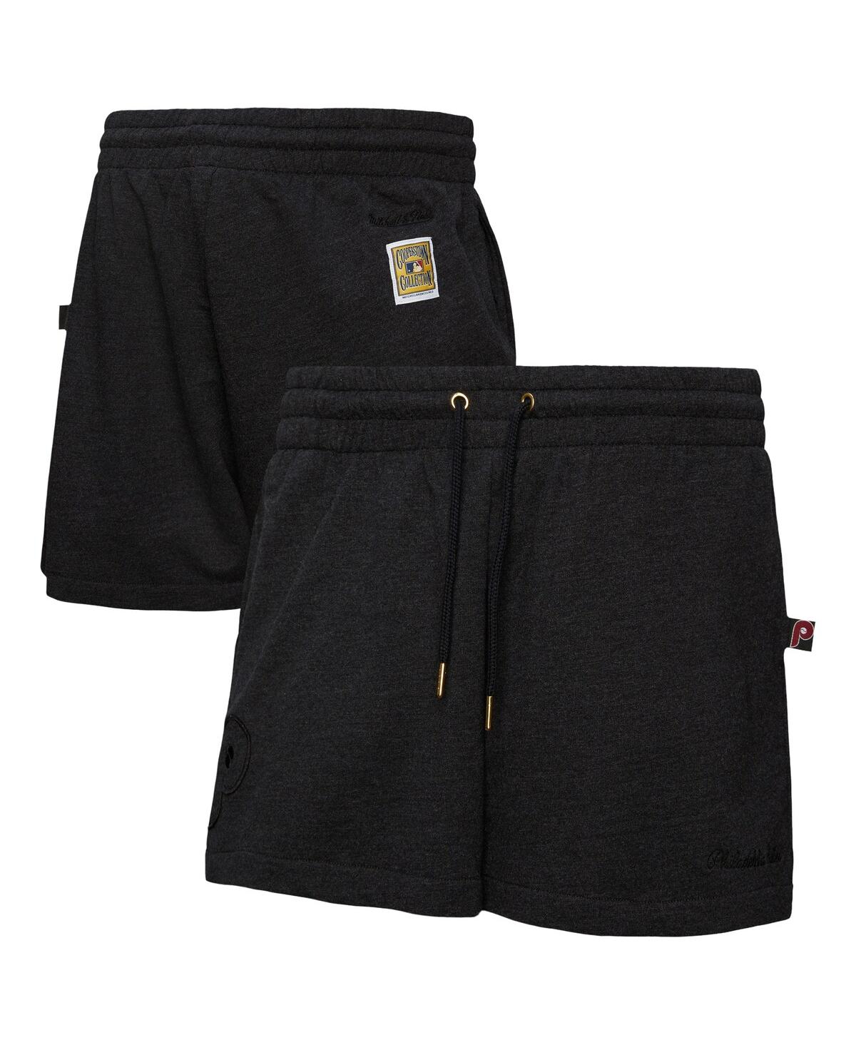 Women's Black Philadelphia Phillies Cooperstown Collection Relaxed Shorts - Black