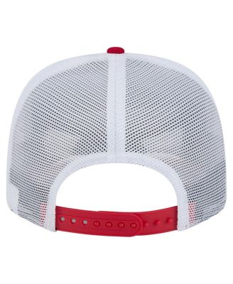 Men's Red/White Carolina Hurricanes Team Patch Basic 9SEVENTY Adjustable Trucker Hat