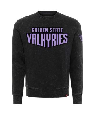 Men's and Women's Eclipse Black Golden State Valkyries Rock Roll Collection Freddy Mineral Wash Pullover Sweatshirt