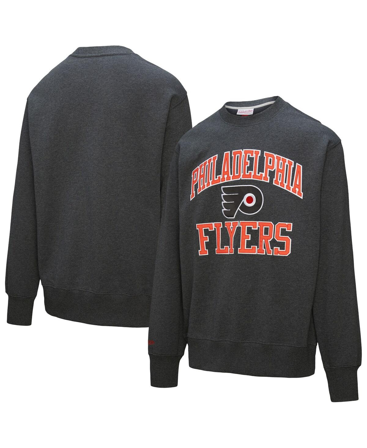Men's Charcoal Philadelphia Flyers Playoff Win Fleece Pullover Sweatshirt - Charcoal