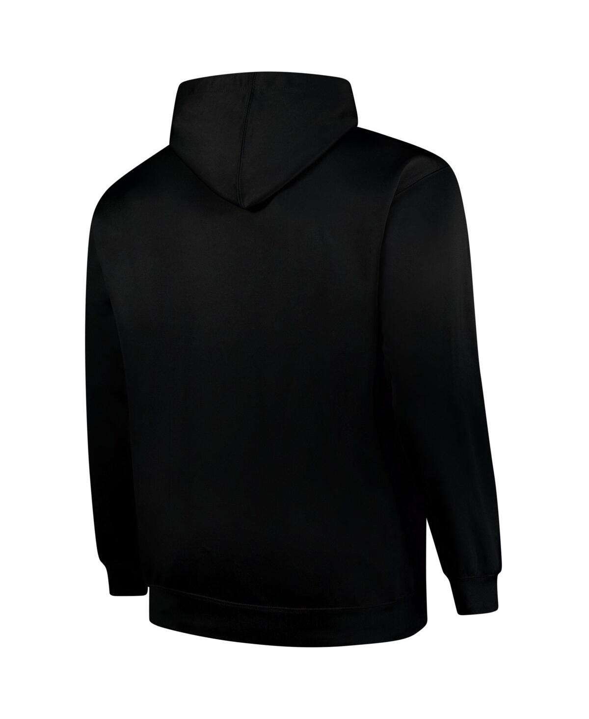 Fanatics Men's Black Carolina Panthers Big Tall Fleece Pullover Hoodie In Black