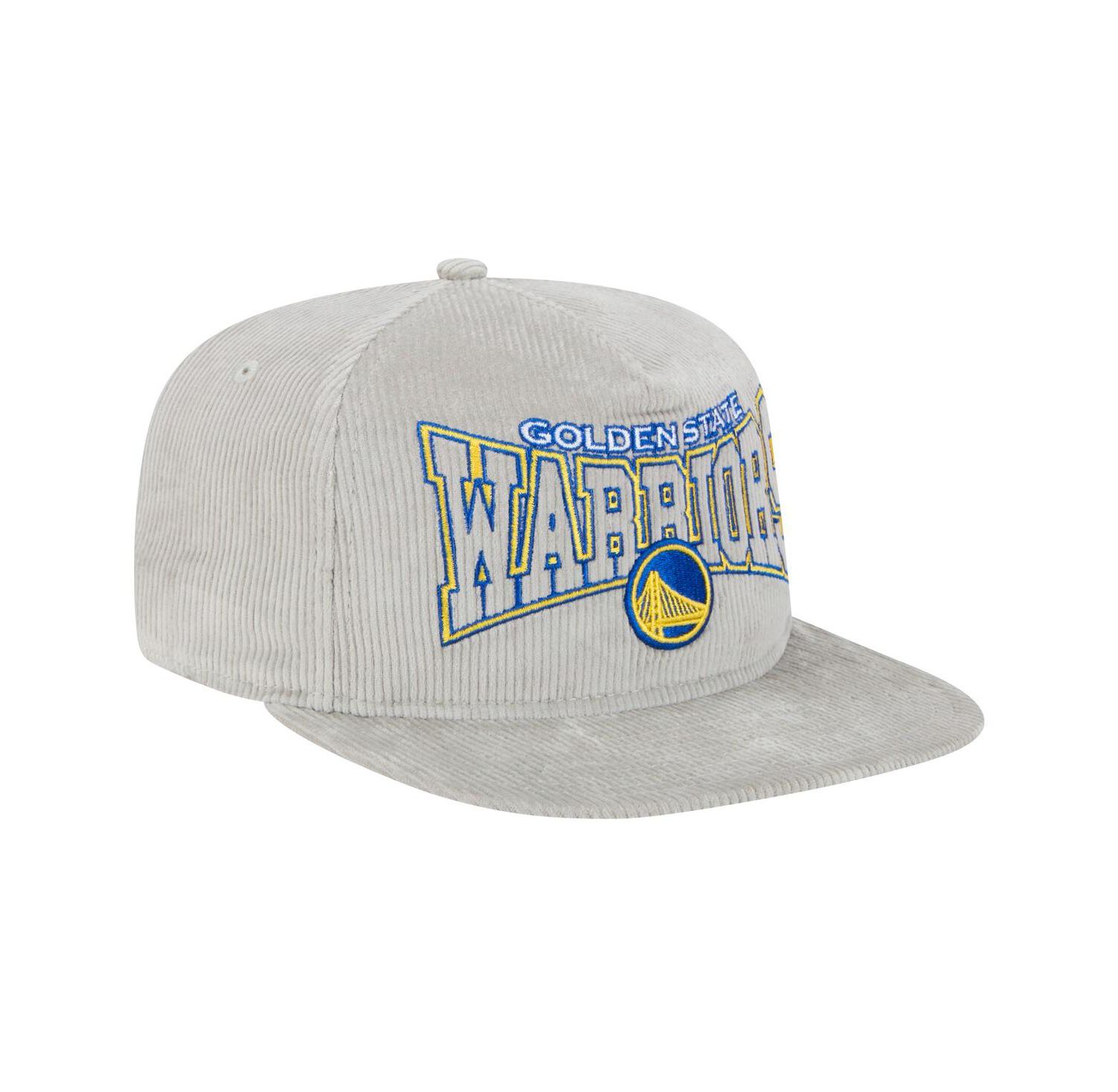 Men's Gray Golden State Warriors Throwback Corduroy Golfer Snapback Hat