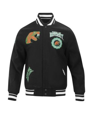 Men's Black Florida A & M Rattlers Crest Wool Full-Zip Jacket
