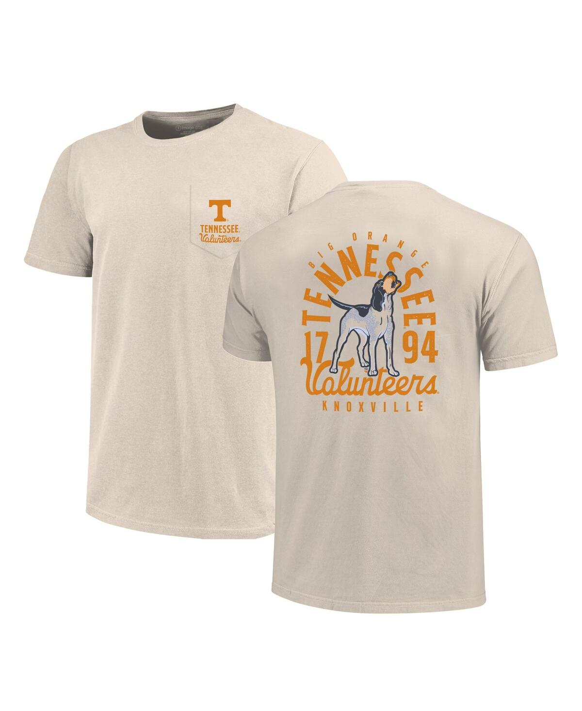 Men's Cream Tennessee Volunteers Big Tall Mascot Overlay Essential Pocket T-Shirt - Cream