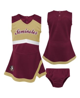Outerstuff - Girls Preschool Garnet Florida State Seminoles Two-Piece Cheer Captain Bloomers Set