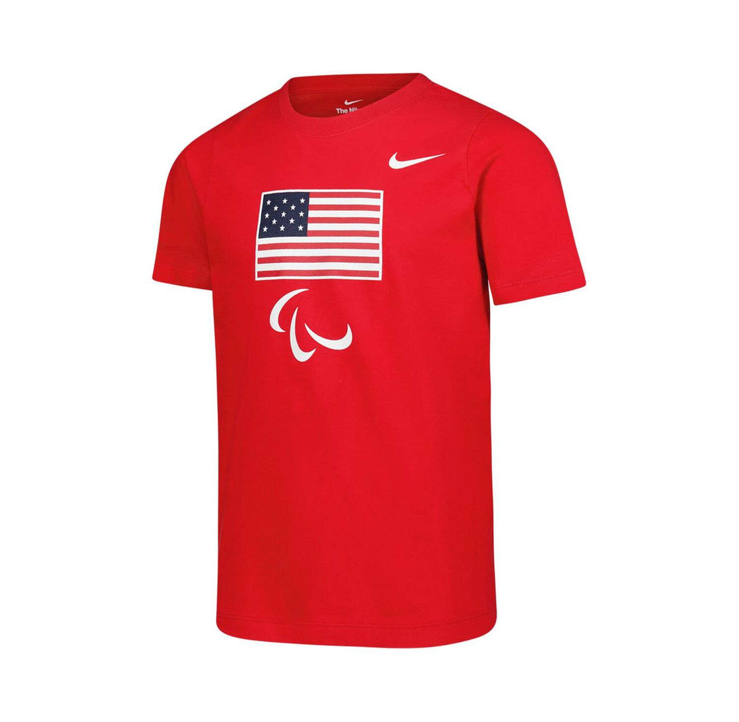 Big Boys and Girls Red U.S. Paralympics Core T-Shirt