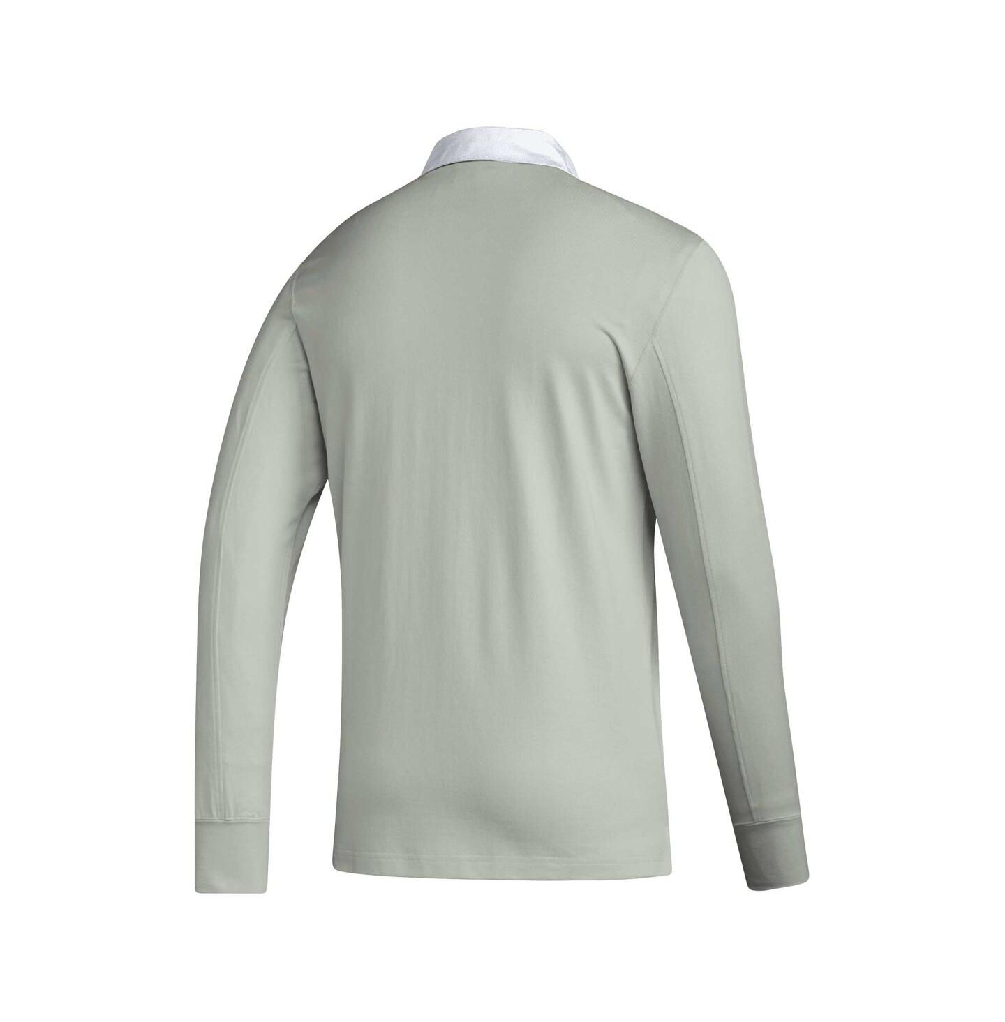Мужское поло adidas 2023 Player Gray Houston Dynamo FC Travel Long Sleeve Polo Shirt — фото 2