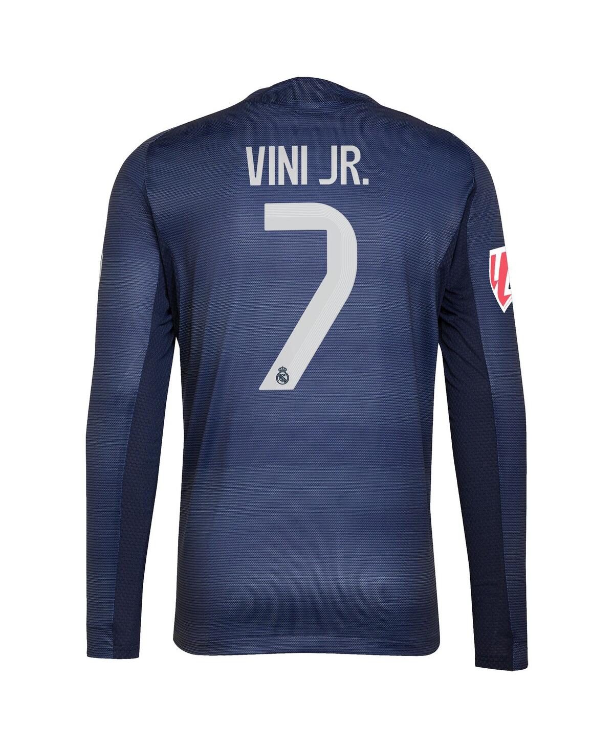 Adidas Men's Vini Jr. Blue Real Madrid 2025/26 Away Authentic Long Sleeve Player Jersey