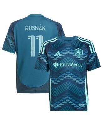 adidas - Big Boys and Girls Albert Rusnak Blue Seattle Sounders FC 2025 The Salish Sea Kit Replica Player Jersey