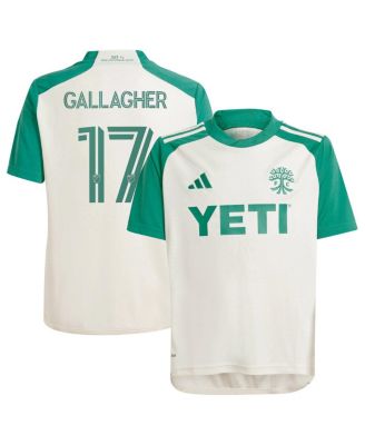 adidas - Big Boys and Girls Jon Gallagher Tan Austin FC 2024 The Armadillo Kit Replica Player Jersey