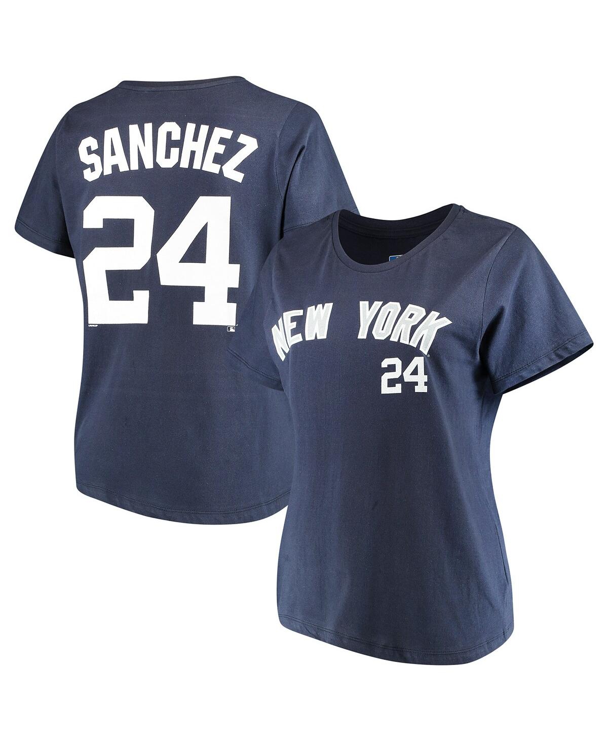 Women's Gary Sanchez Navy New York Yankees Name Number T-Shirt - Navy