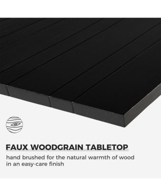 3-Section Iron Dining Table,Multi Functional Design,With Fixed Sunshade Umbrella Hole