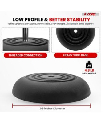 5Core Mic Stand Pair Floor Adjustable Universal Heavy Duty Microphone Stands Round Base Soporte De micrA fono - MS RBP 3T 2PCS