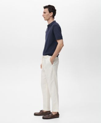 Men's Slim-Fit Drawstring Linen Pants