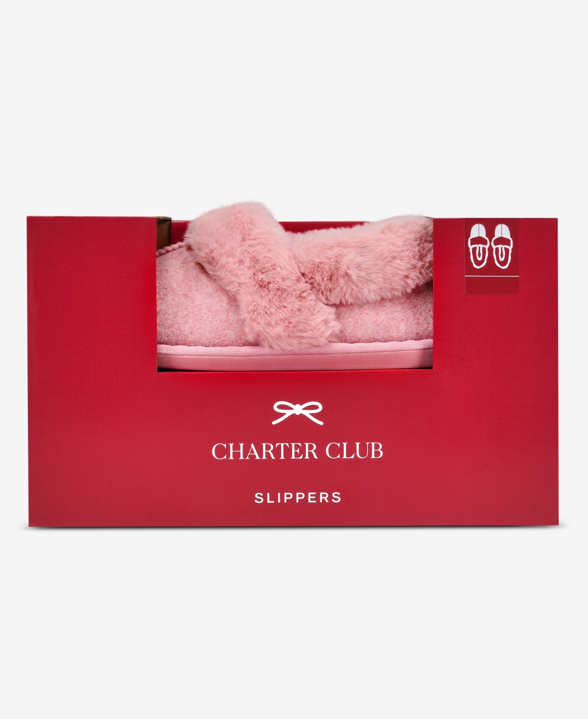 Charter Club Women's Faux-fur-lined Slippers, Macy's Exclusive In Pink