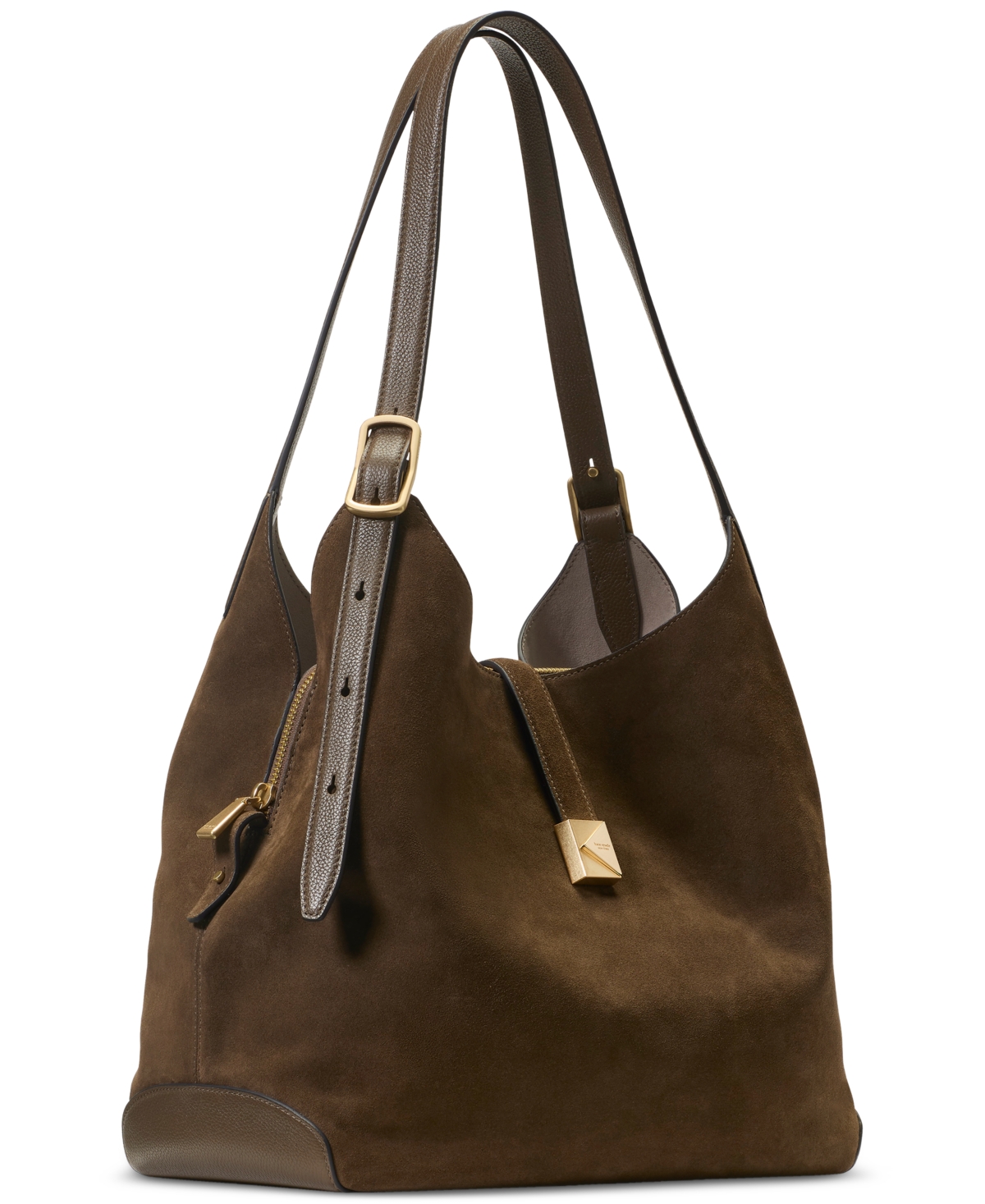 Kate Spade Deco Medium Pebbled Leather & Suede Shoulder Bag