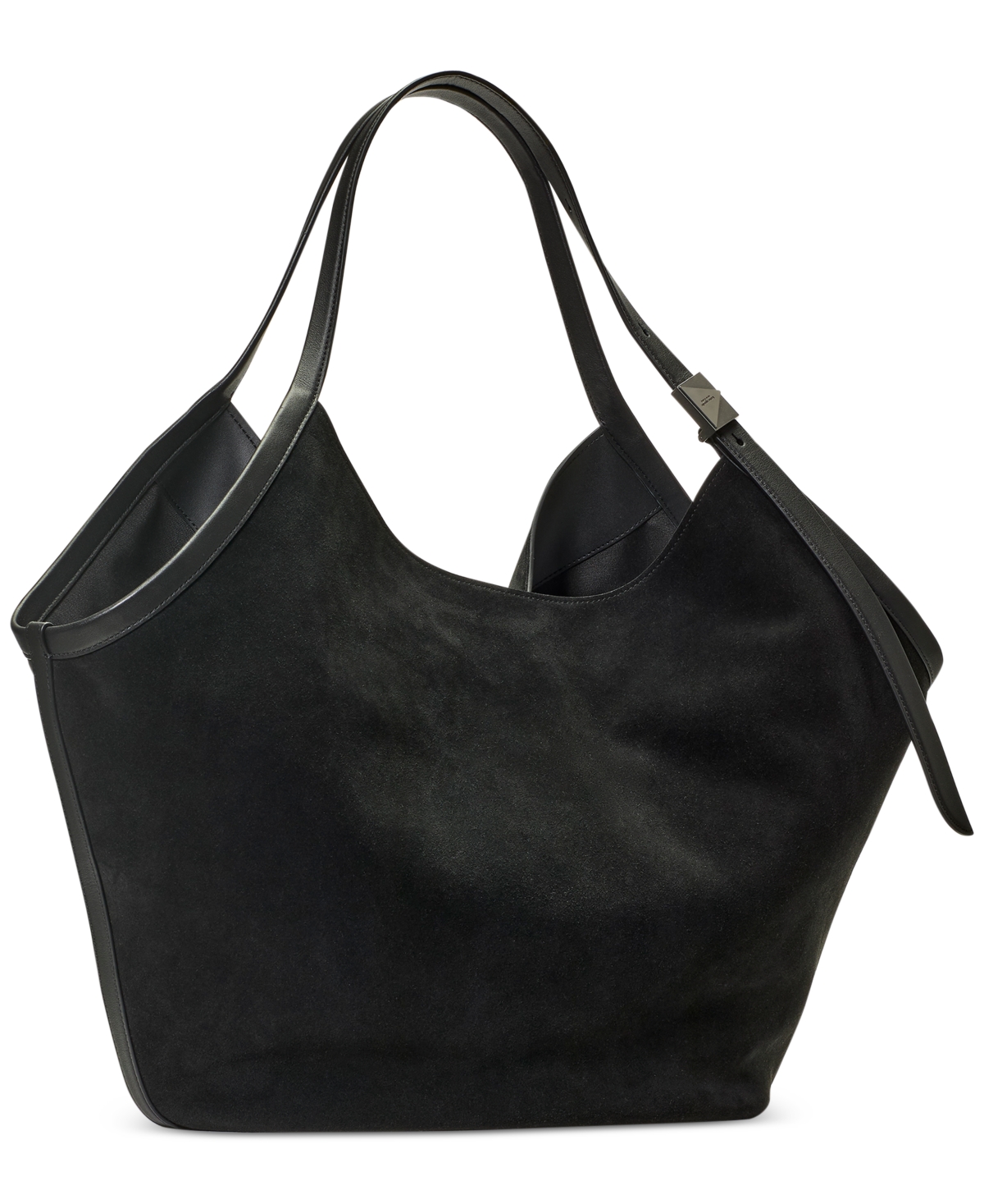 Kate Spade Deco Extra Large Suede Tulip Tote In Black