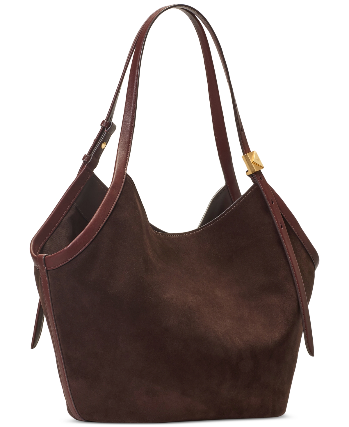 Kate Spade Deco Extra Large Suede Tulip Tote In Brown