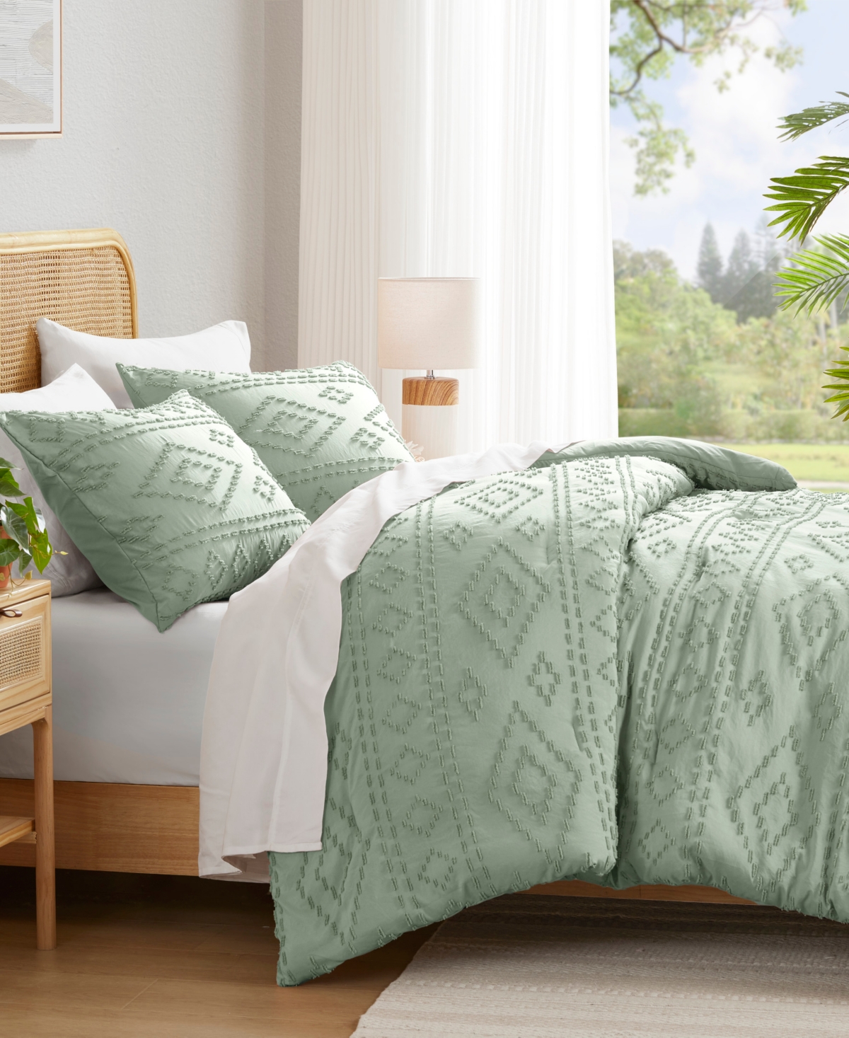 510 Design Gigi Boho 3-pc. Comforter Set, King/california King In Green
