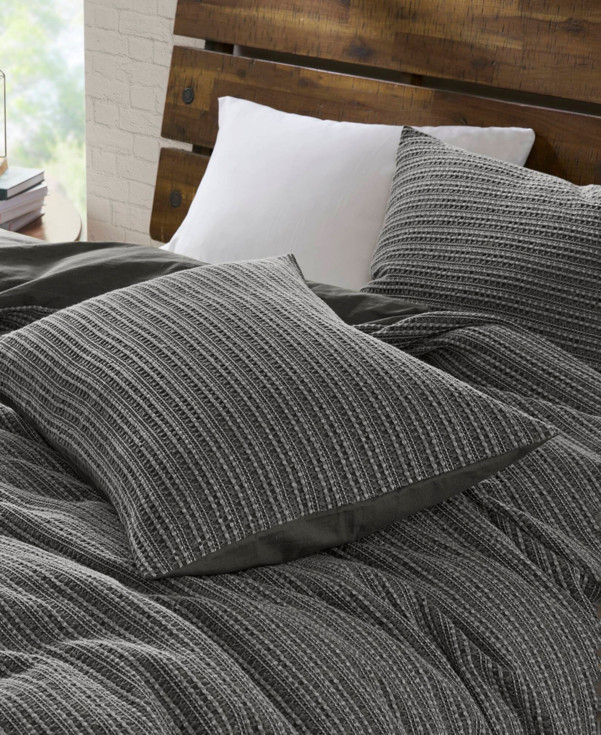 Woolrich Lyon Waffle Washed 3-pc. Comforter Set, Full/queen In Gray