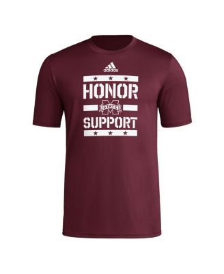 Men's Maroon Mississippi State Bulldogs Honor Support Pre-Game T-Shirt