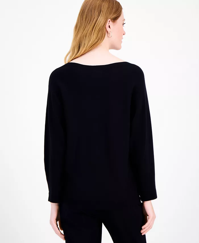 Women's Boat-Neck Dolman-Sleeve Sweater - thumbnail 4