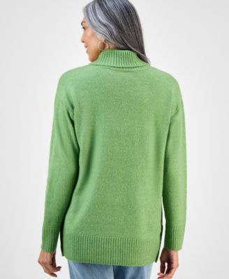 Women's Shawl Collar Button-Hem Tunic Sweater, Created for Macy's