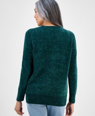 Petite Chenille Crewneck Sweater, Created for Macy's