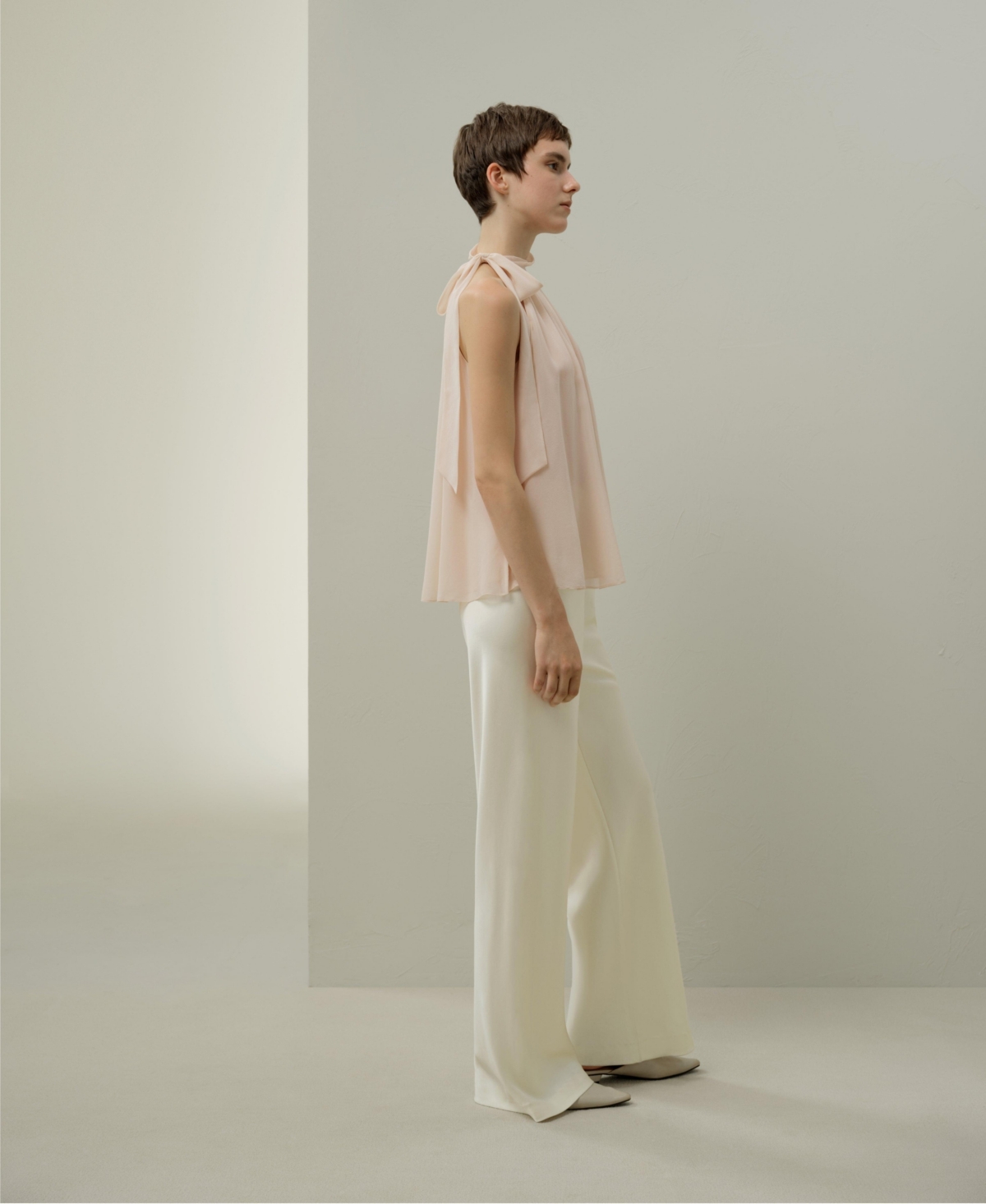 Lilysilk Women's Silk Georgette Tie-Neck Blouse