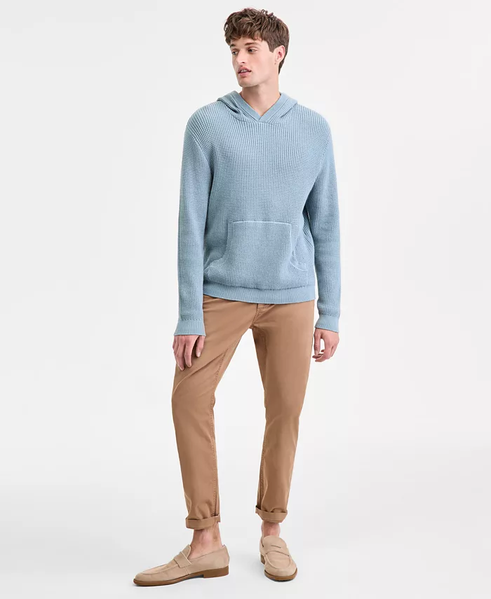 Men's Waffle-Knit Pullover Hoodie - thumbnail 2