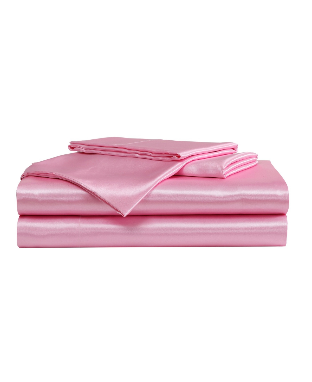 Betsey Johnson Closeout!  Satin 4-pc. Sheet Set, Full In Pink