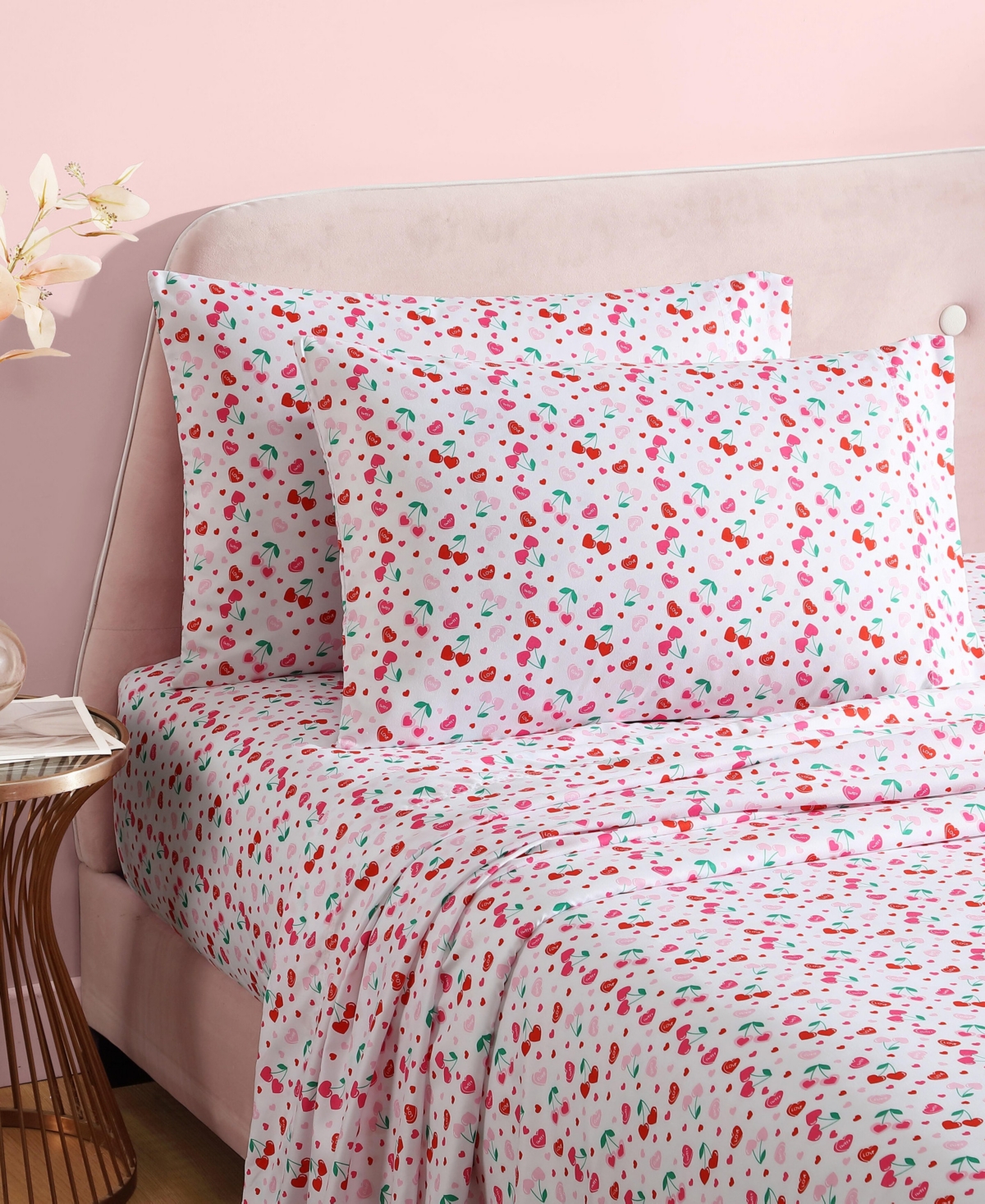Betsey Johnson Silky Microfiber Printed 4-pc. Sheet Set, Full