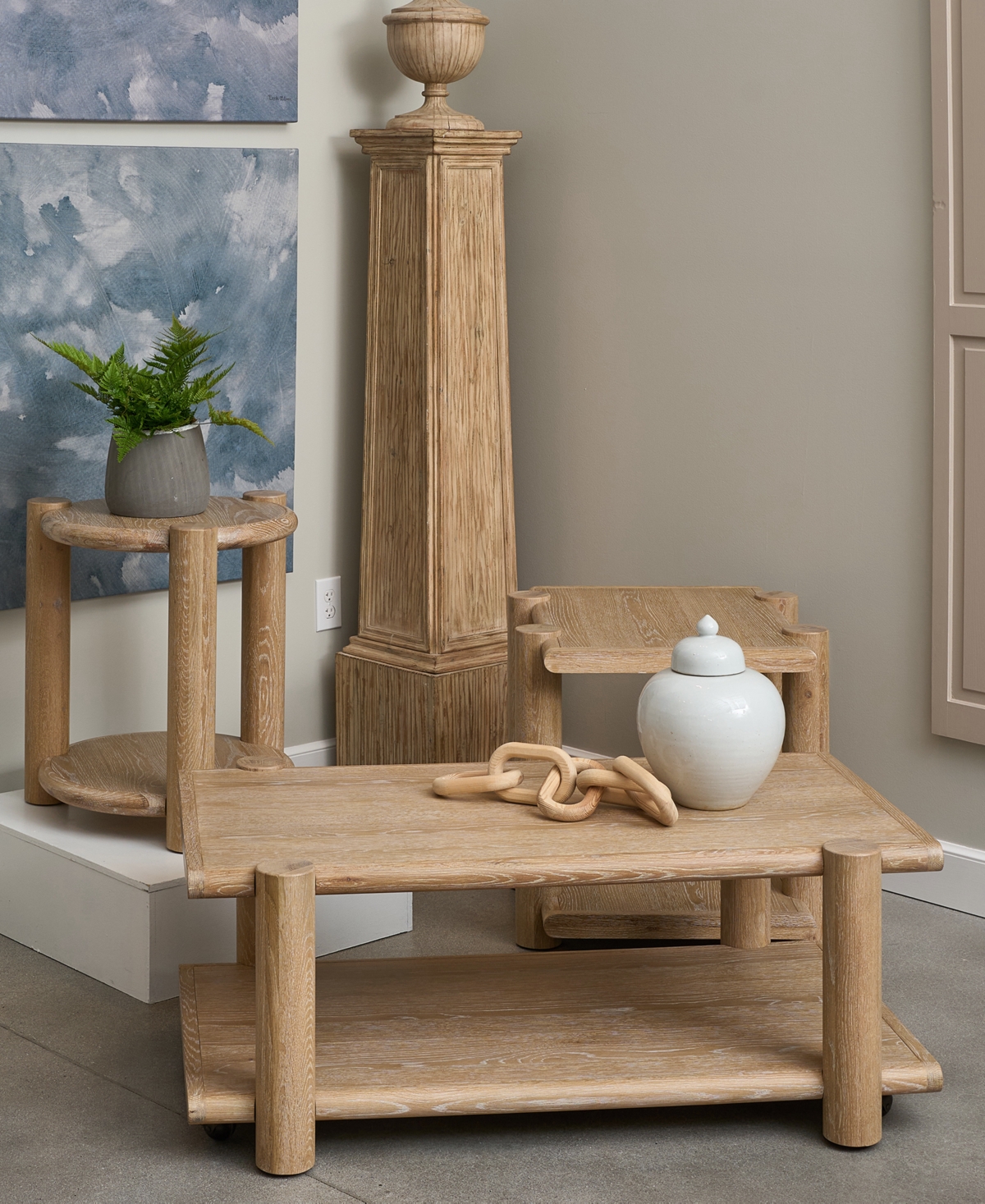Macy's Tao 46" Taos Solid Oak Cocktail Table