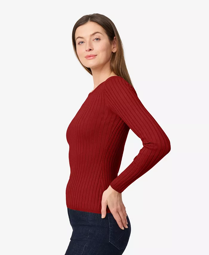Women's Crewneck Ribbed-Knit Sweater - thumbnail 6
