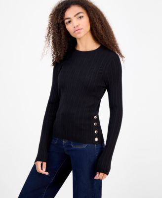 Hooked Up by IOT - Juniors' Crewneck Long-Sleeve Sweater