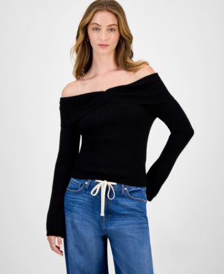 Juniors' Off-The-Shoulder Sweater